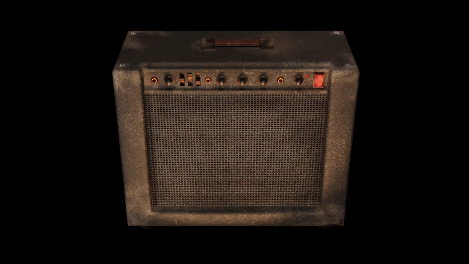 Guitar Amp - Unbranded 3D Model .c4d .max .obj .3ds .fbx .stl .blend 