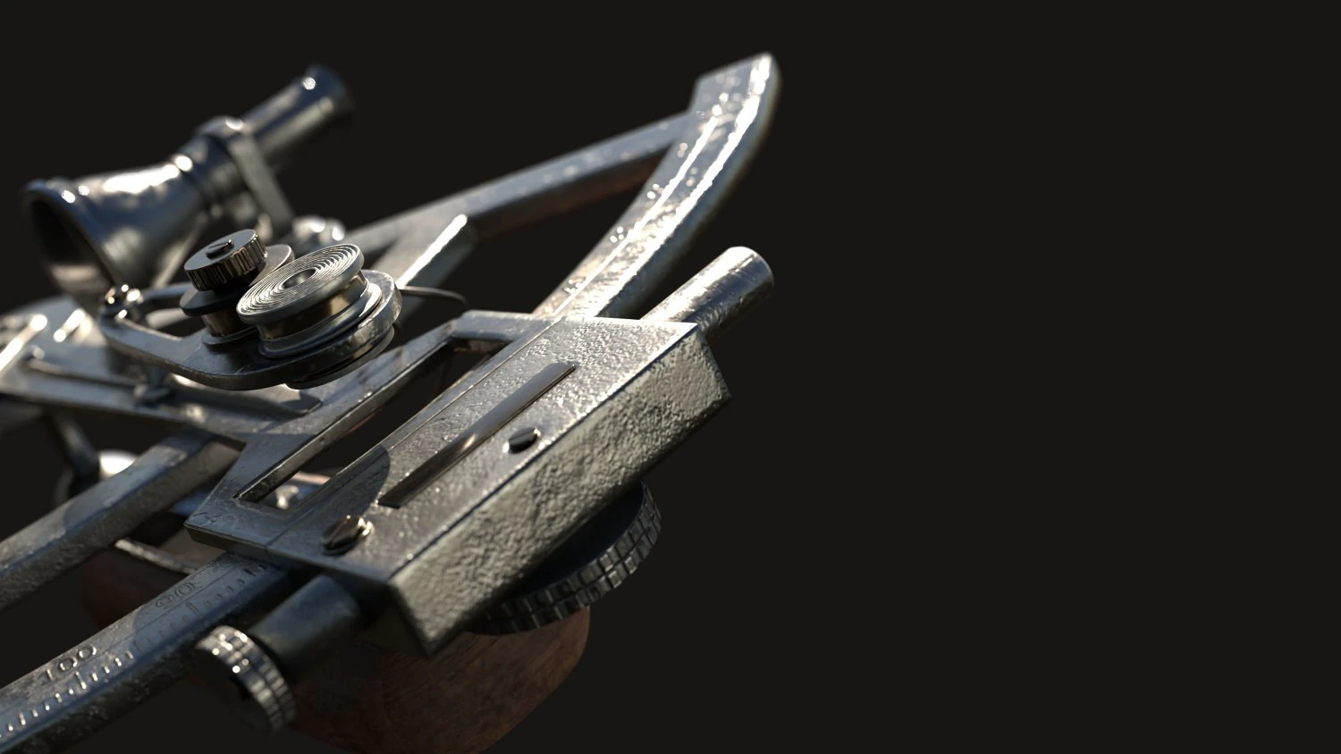Precision Sextant - Vintage 3D Model .c4d .max .obj .3ds .fbx .stl .blend 