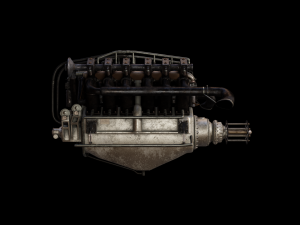 Aircraft V-Type Engine Vintage 3D Модель