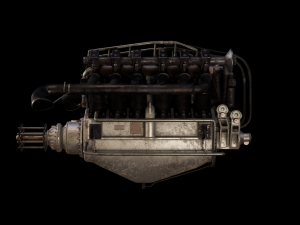 Aircraft V-Type Engine Vintage 3D Модель