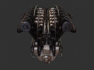 Aircraft V-Type Engine Vintage 3D Модель