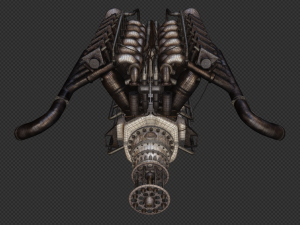 Aircraft V-Type Engine Vintage 3D Модель