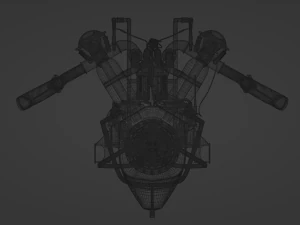 Aircraft V-Type Engine Vintage 3D Model