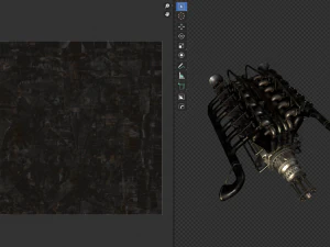 Aircraft V-Type Engine Vintage 3D Model