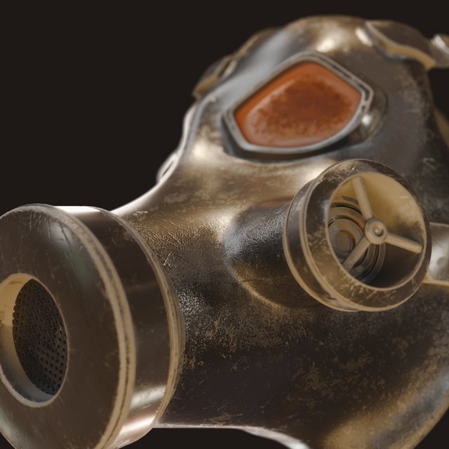 Gas Mask Military v2 3D 模型 .c4d .max .obj .3ds .fbx .stl .blend 