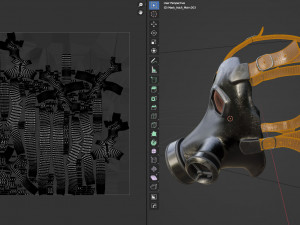 Gas Mask Military v2 3D 模型