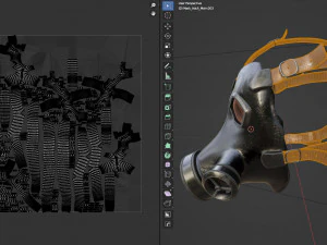 Gas Mask Military v2 3D Model