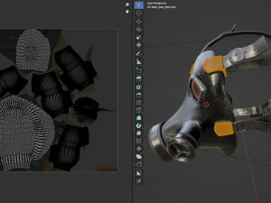 Gas Mask Military v2 3D Model