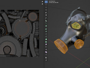 Gas Mask Military v2 3D 模型