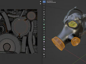 Gas Mask Military v2 3D Model