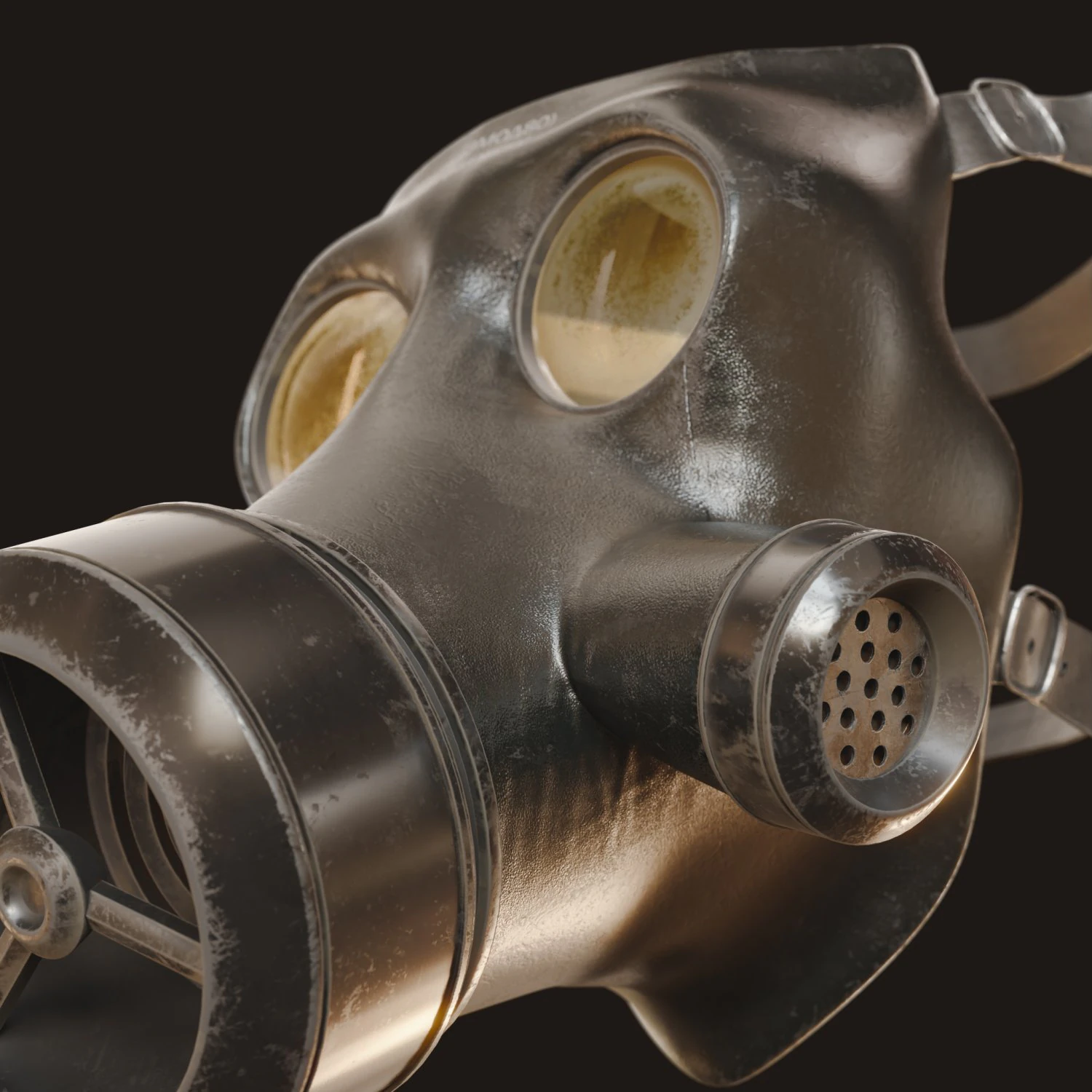 Gas Mask Military 3D Model .c4d .max .obj .3ds .fbx .stl .blend