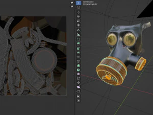 Gas Mask Military 3D Model