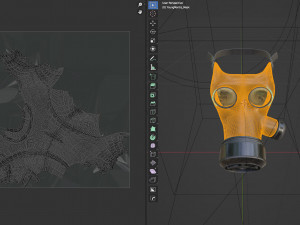 Gas Mask Military 3D मॉडल