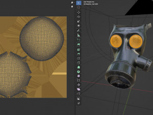 Gas Mask Military 3D मॉडल