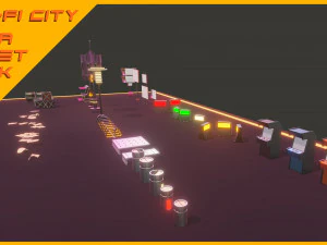 Scifi City Mega Asset Pack 3D Model