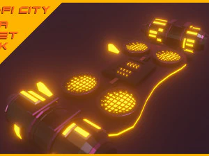 Scifi City Mega Asset Pack 3D Model