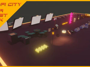 Scifi City Mega Asset Pack 3D Model