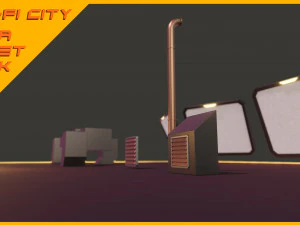 Scifi City Mega Asset Pack 3D Model