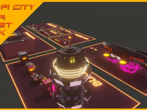 Scifi City Mega Asset Pack 3D Model