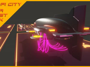 Scifi City Mega Asset Pack 3D Model
