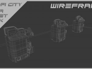 Scifi City Mega Asset Pack 3D Model