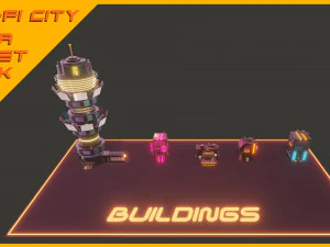 Scifi City Mega Asset Pack 3D Model