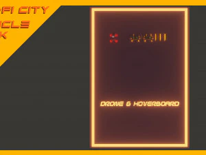 Scifi City Vehicles Asset Pack 3D Model