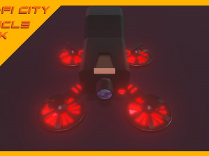 Scifi City Vehicles Asset Pack Model 3D
