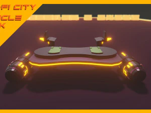 Scifi City Vehicles Asset Pack 3D Model