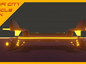 Scifi City Vehicles Asset Pack 3D Model