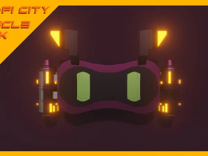 Scifi City Vehicles Asset Pack 3D Model