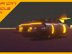 Scifi City Vehicles Asset Pack 3D Model