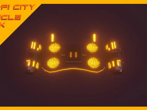 Scifi City Vehicles Asset Pack 3D Model