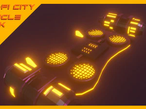 Scifi City Vehicles Asset Pack 3D Model