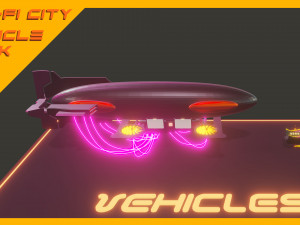 Scifi City Vehicles Asset Pack Model 3D