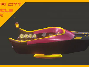 Scifi City Vehicles Asset Pack 3D Model