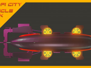 Scifi City Vehicles Asset Pack Model 3D
