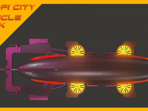 Scifi City Vehicles Asset Pack 3D Model