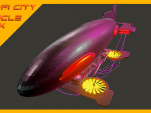 Scifi City Vehicles Asset Pack Model 3D