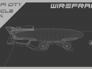 Scifi City Vehicles Asset Pack Model 3D