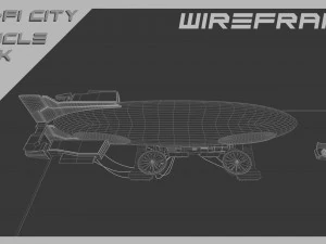 Scifi City Vehicles Asset Pack 3D Model