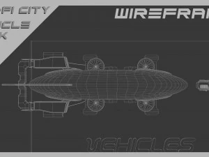 Scifi City Vehicles Asset Pack 3D Model