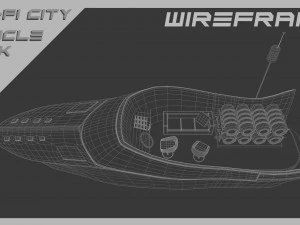 Scifi City Vehicles Asset Pack 3D Model