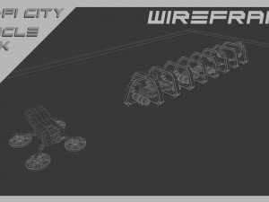 Scifi City Vehicles Asset Pack Model 3D