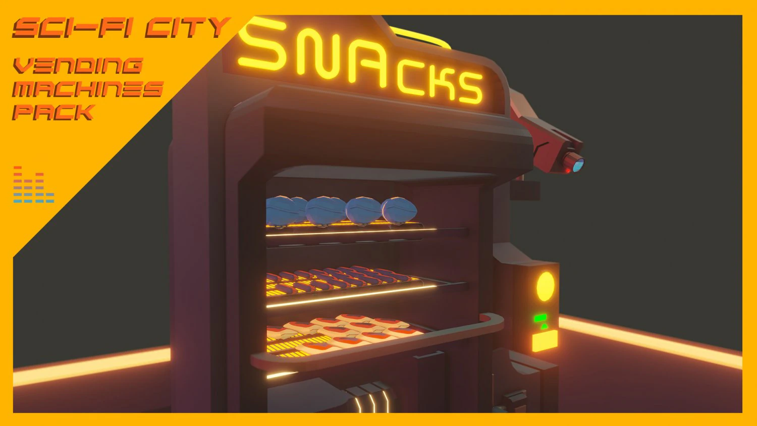 Scifi City Vending Machines Asset Pack 3D Model .c4d .max .obj .3ds .fbx .stl .blend 