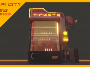 Scifi City Vending Machines Asset Pack 3D Model