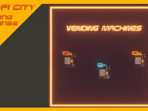 Scifi City Vending Machines Asset Pack 3D-Modell