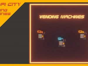 Scifi City Vending Machines Asset Pack 3D Model
