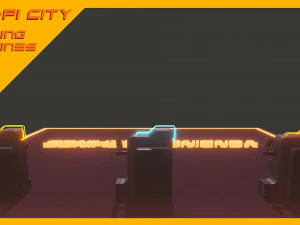 Scifi City Vending Machines Asset Pack 3D Model
