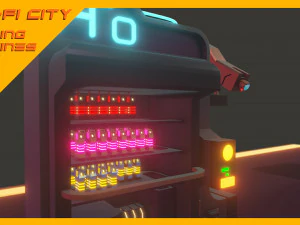 Scifi City Vending Machines Asset Pack 3D Model